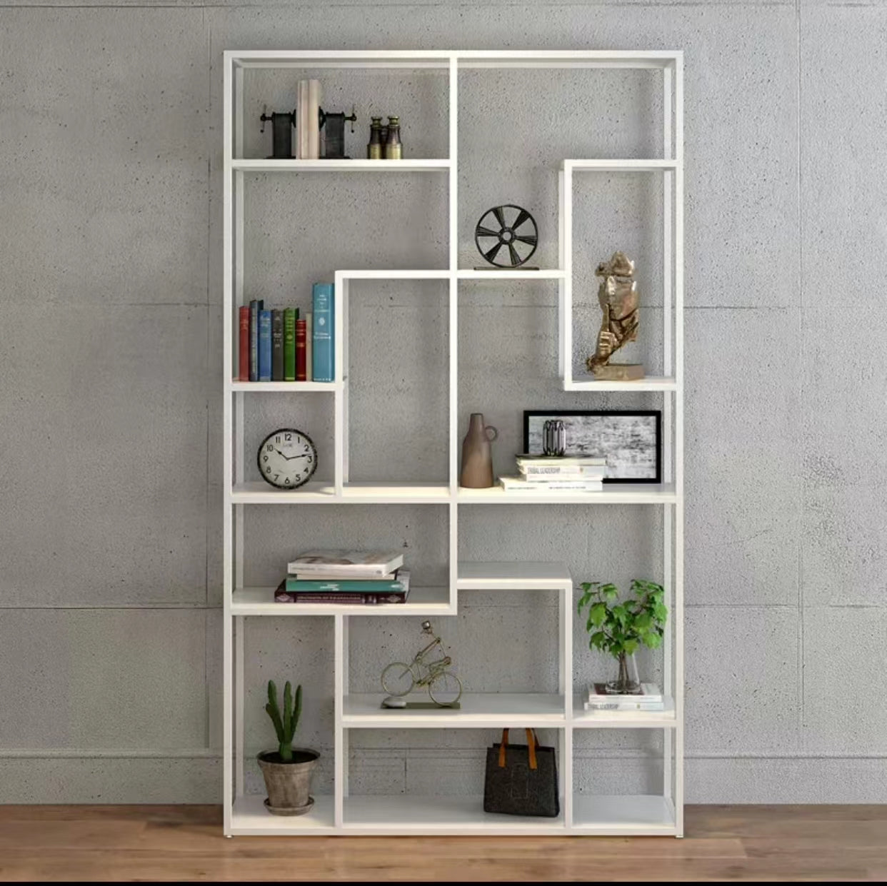 Maurer Metal Geometric Bookcase - 4 Seasons Home Gadgets