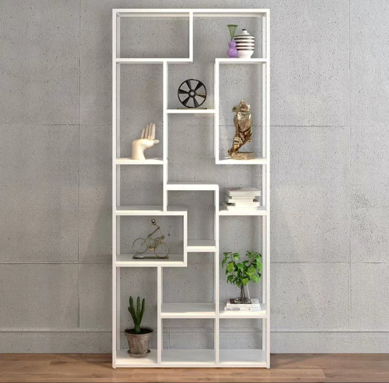 Maurer Metal Geometric Bookcase - 4 Seasons Home Gadgets