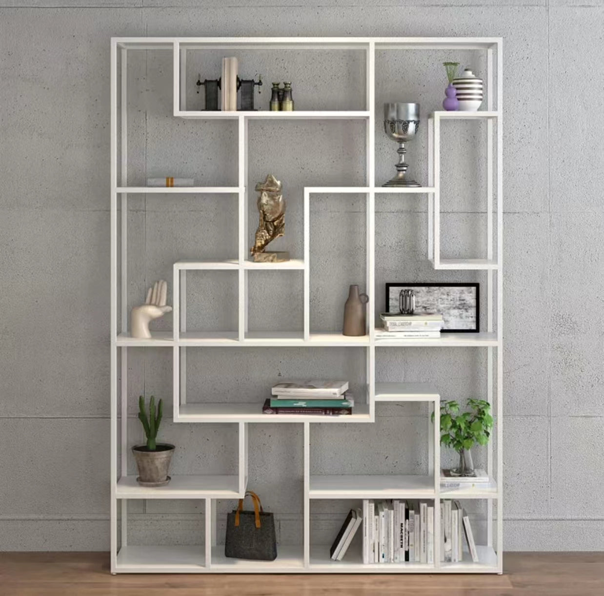 Maurer Metal Geometric Bookcase - 4 Seasons Home Gadgets