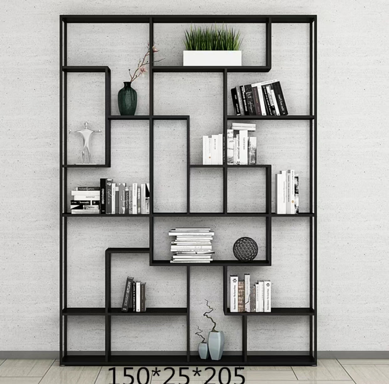 Maurer Metal Geometric Bookcase - 4 Seasons Home Gadgets