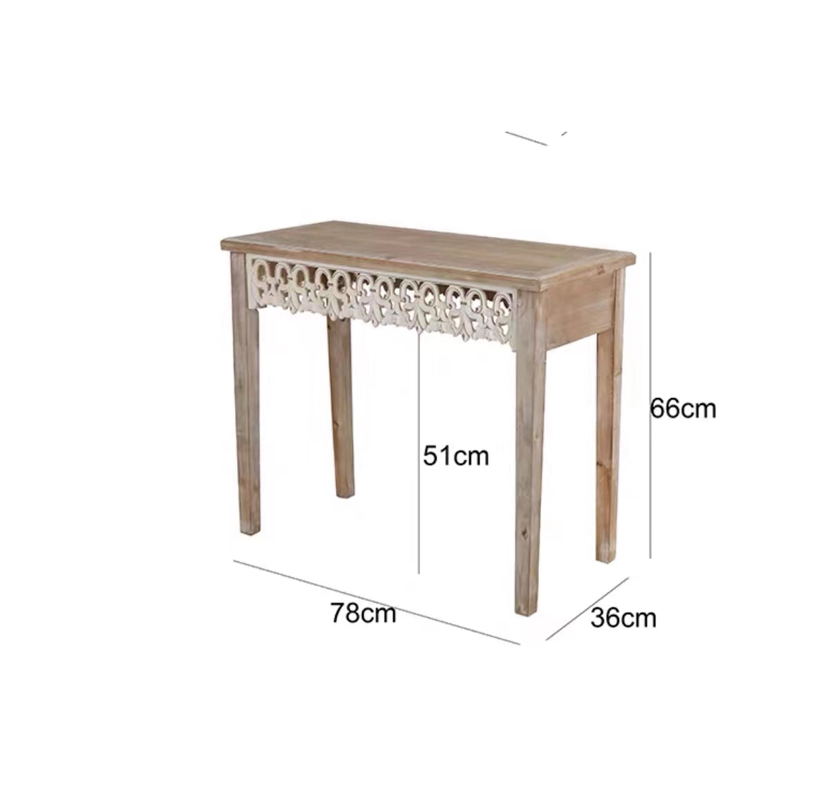 Mcchristian Solid Wood Console Table - 4 Seasons Home Gadgets