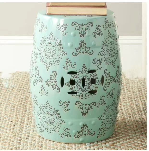 Medallion Ceramic Garden Stool - 4 Seasons Home Gadgets