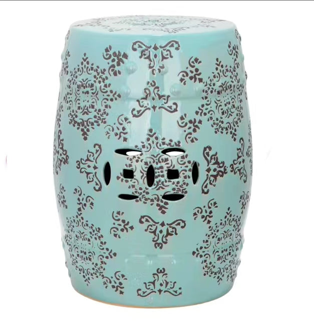 Medallion Ceramic Garden Stool - 4 Seasons Home Gadgets