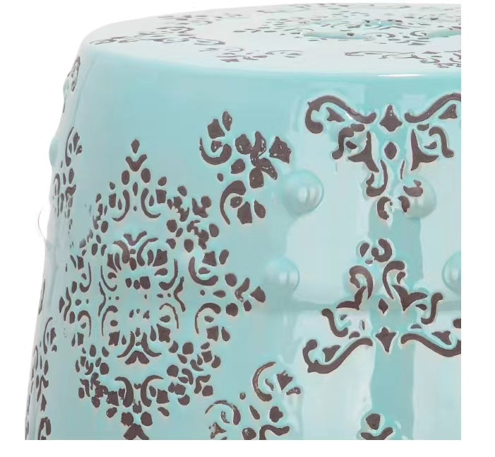 Medallion Ceramic Garden Stool - 4 Seasons Home Gadgets