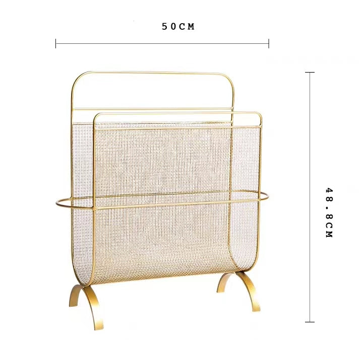 Mesh Freestanding Magazine Organizer Holder - 4 Seasons Home Gadgets