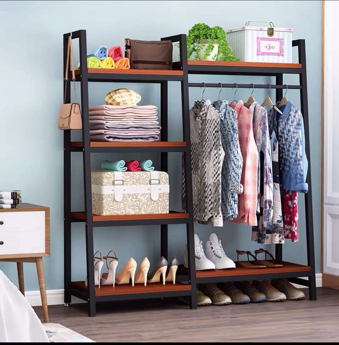 Metal Garment Clothes Shelves Rack - 4 Seasons Home Gadgets