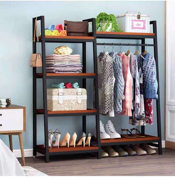 Metal Garment Clothes Shelves Rack - 4 Seasons Home Gadgets