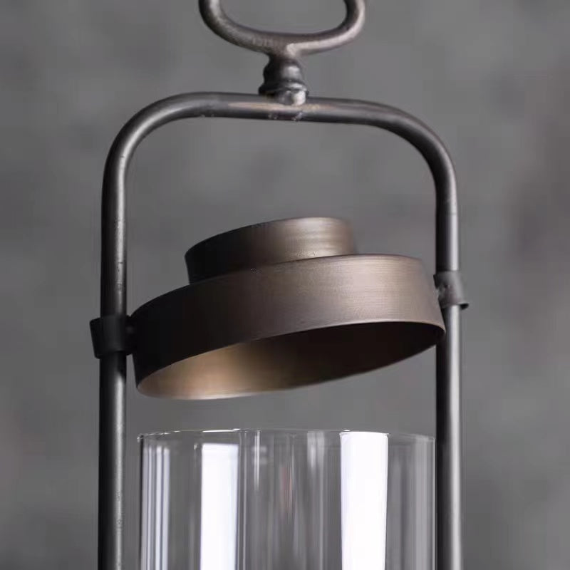 Metal Glass Lantern - 4 Seasons Home Gadgets