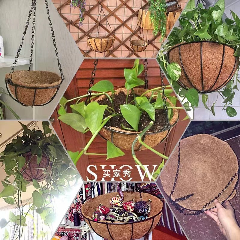 Metal Hanging Planter Basket - 4 Seasons Home Gadgets