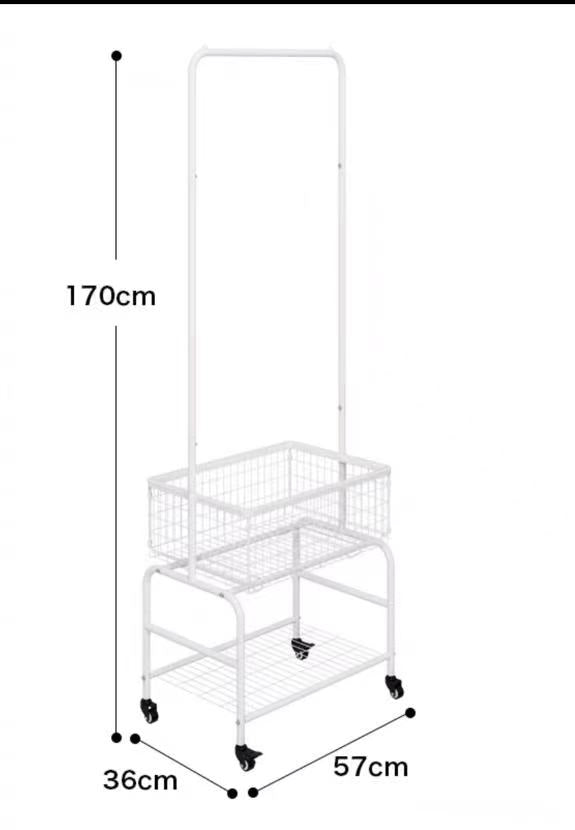 Metal Hanging Rack with Basket - 4 Seasons Home Gadgets