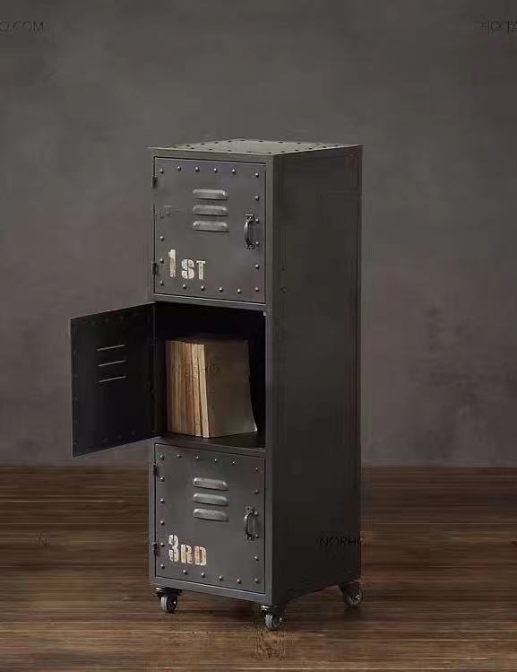 Metal Old School Locker Nightstand - 4 Seasons Home Gadgets