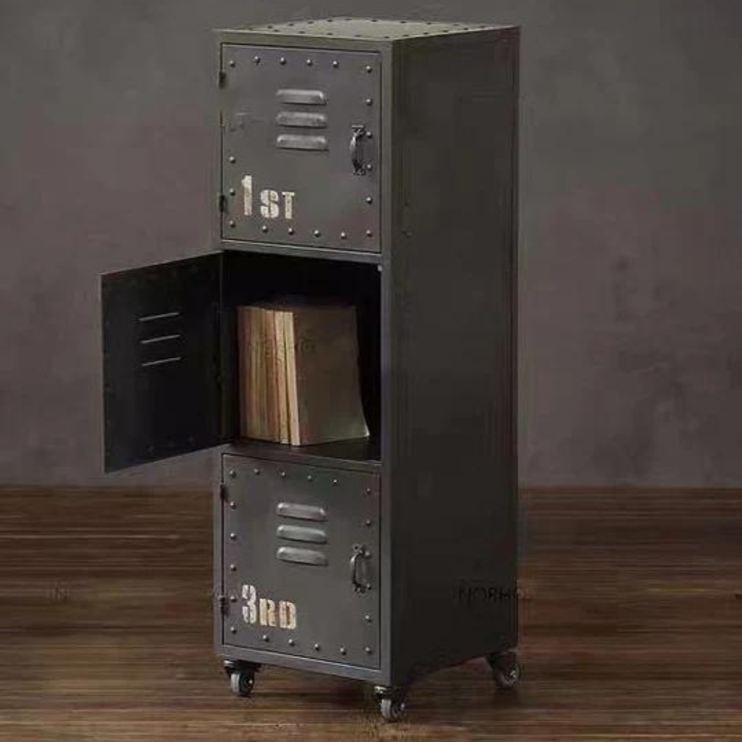 Metal Old School Locker Nightstand - 4 Seasons Home Gadgets