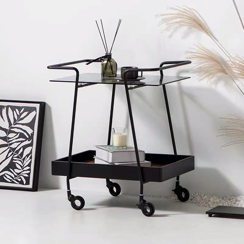 Metal & Wood Tray Bar Cart - 4 Seasons Home Gadgets