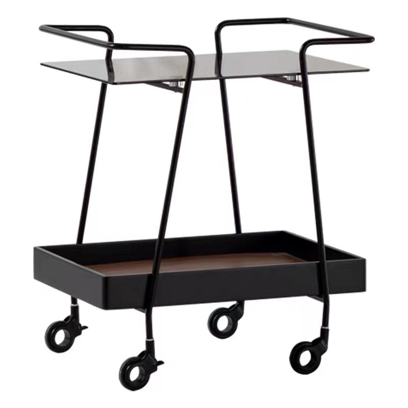 Metal & Wood Tray Bar Cart - 4 Seasons Home Gadgets