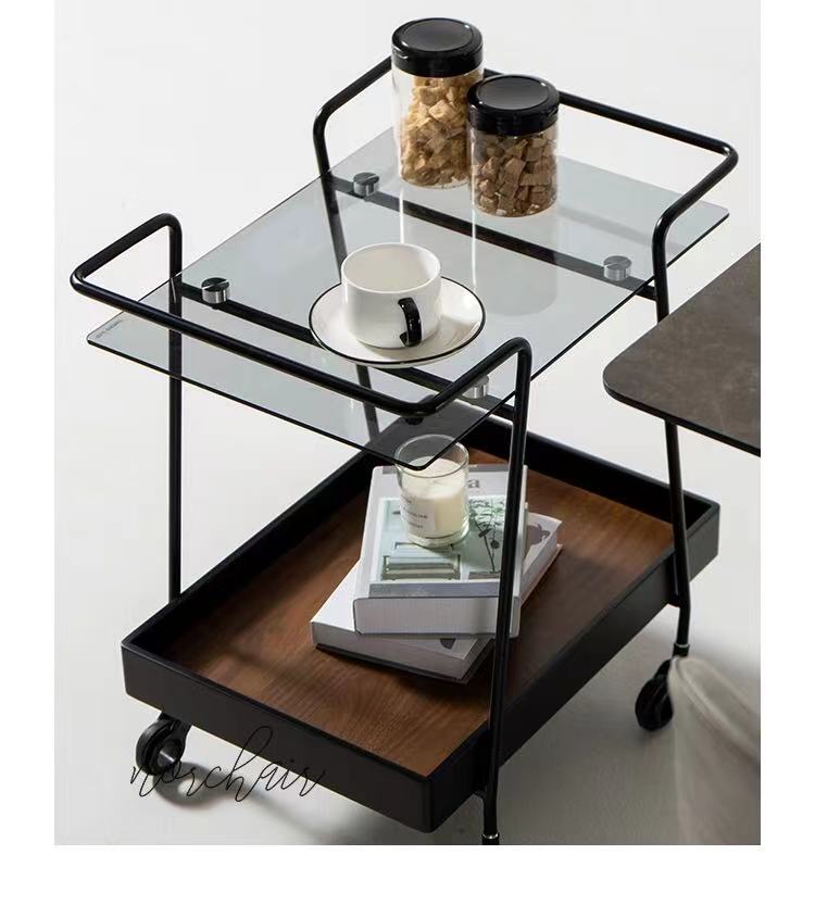 Metal & Wood Tray Bar Cart - 4 Seasons Home Gadgets