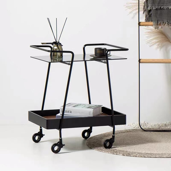 Metal & Wood Tray Bar Cart - 4 Seasons Home Gadgets