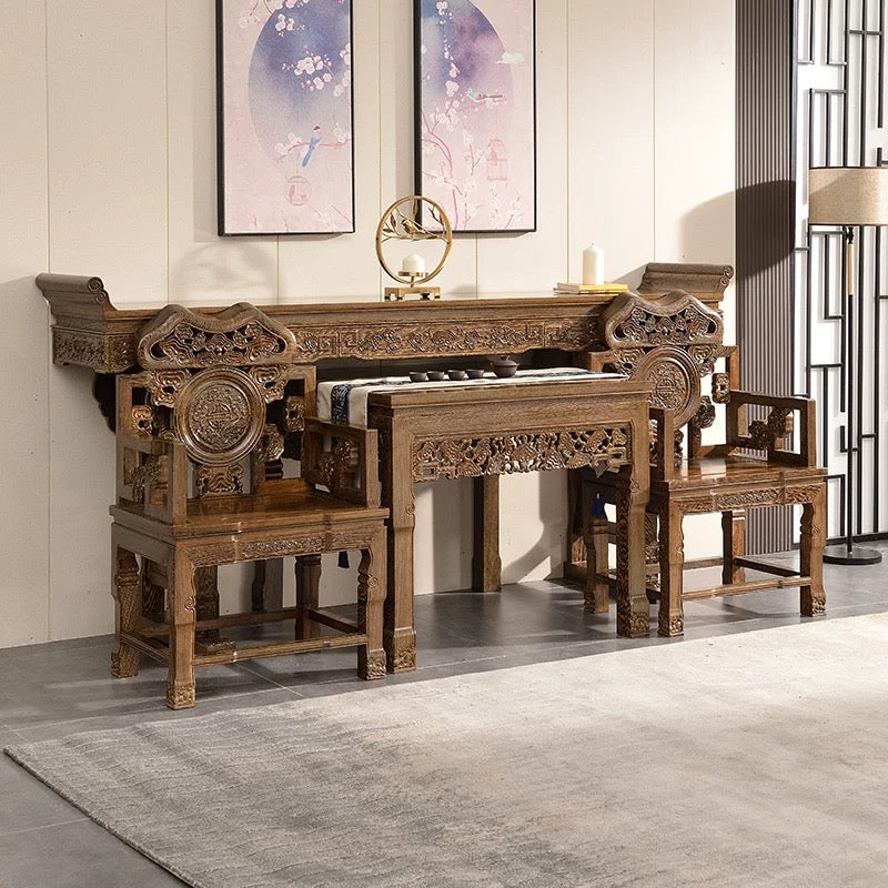 Millettia laurentii Praying Console Table - 4 Seasons Home Gadgets