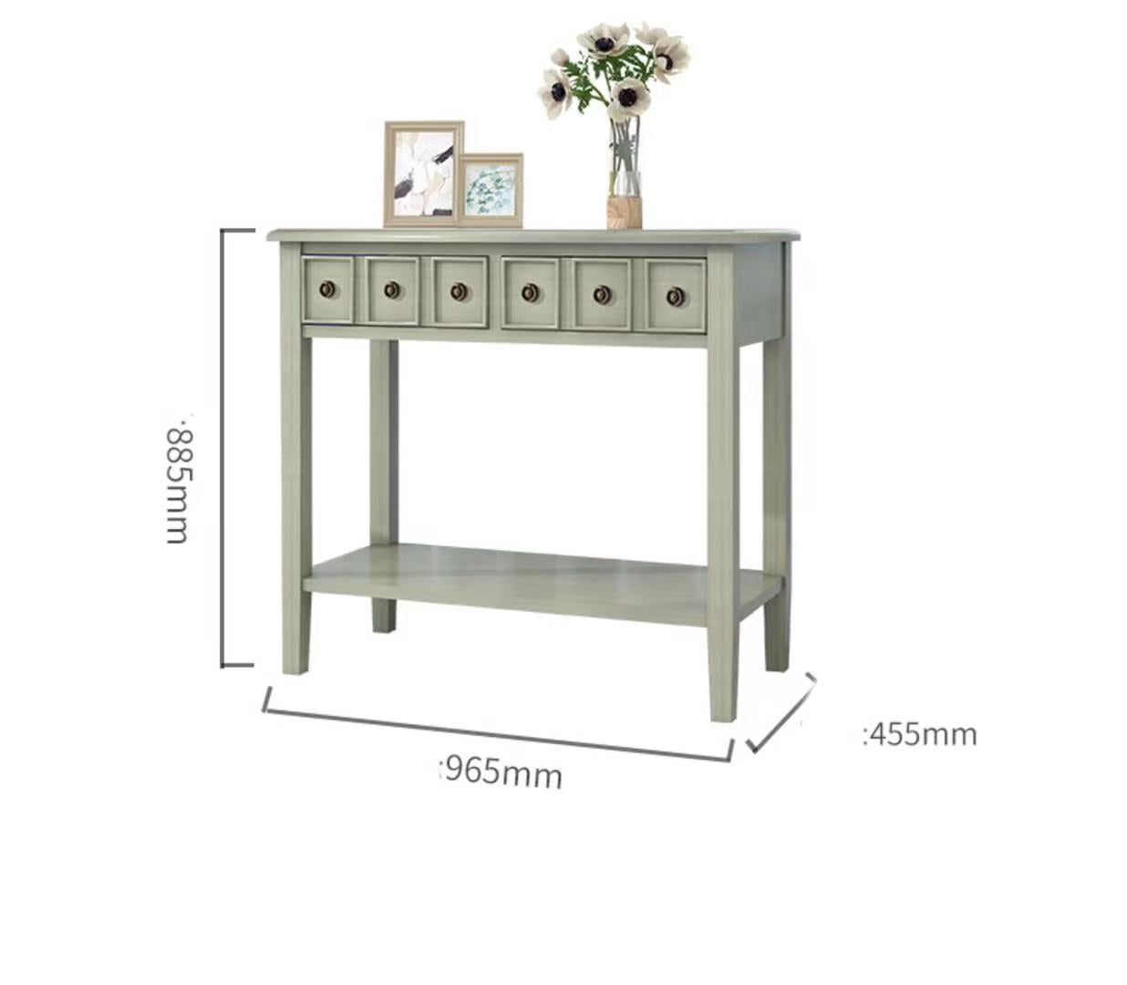Mint Console Table With Drawers - 4 Seasons Home Gadgets