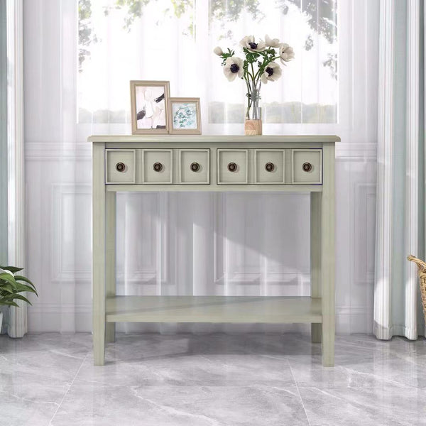 Mint Console Table With Drawers - 4 Seasons Home Gadgets