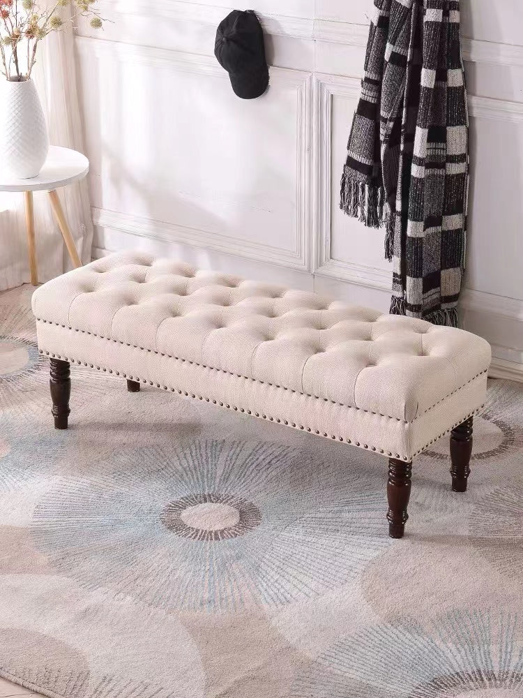 Montello Wood Upholstered Bench - 4 Seasons Home Gadgets