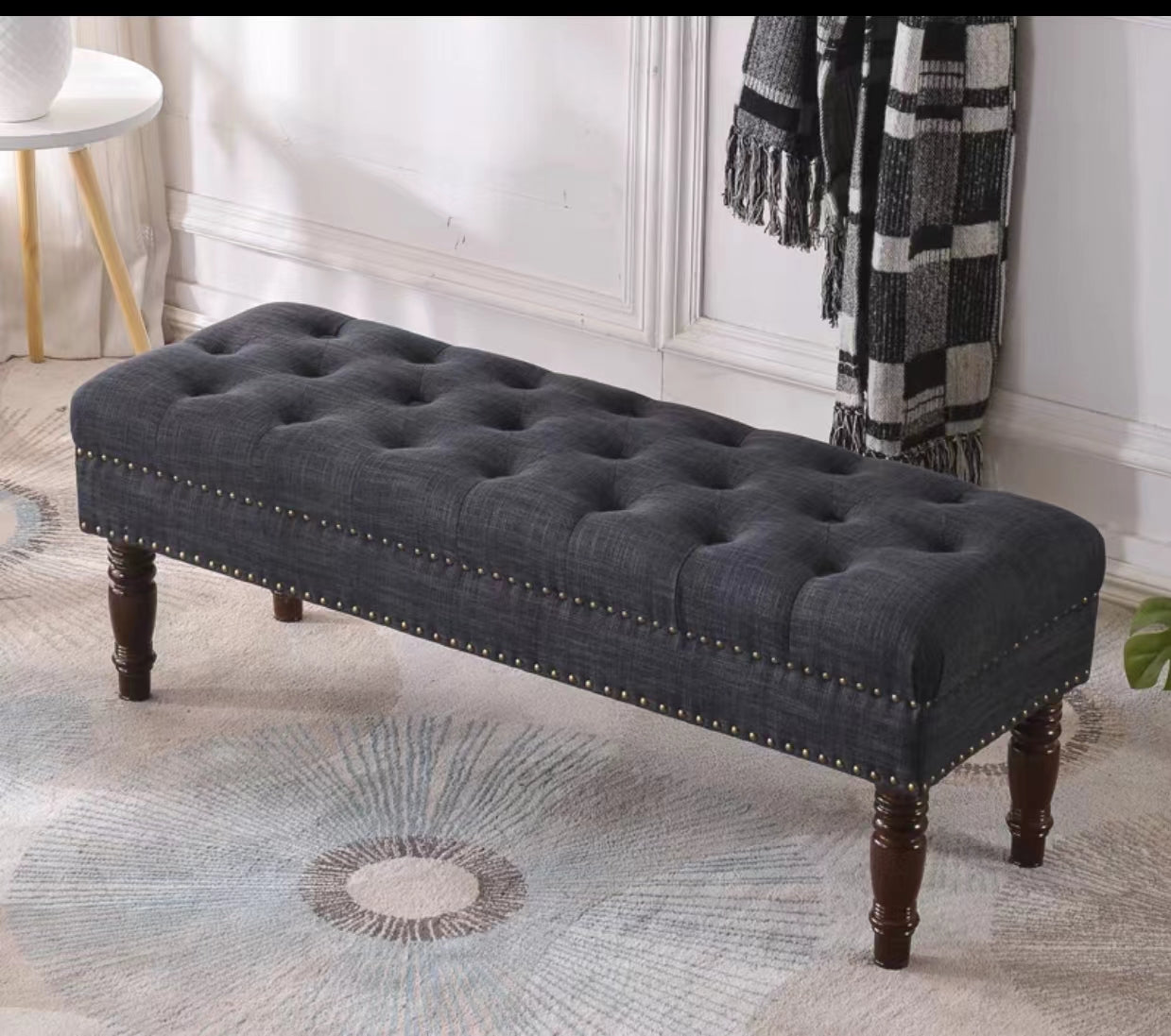 Montello Wood Upholstered Bench - 4 Seasons Home Gadgets