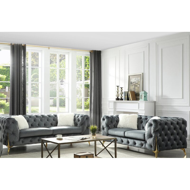 Moores Velvet Living Room Set - 4 Seasons Home Gadgets