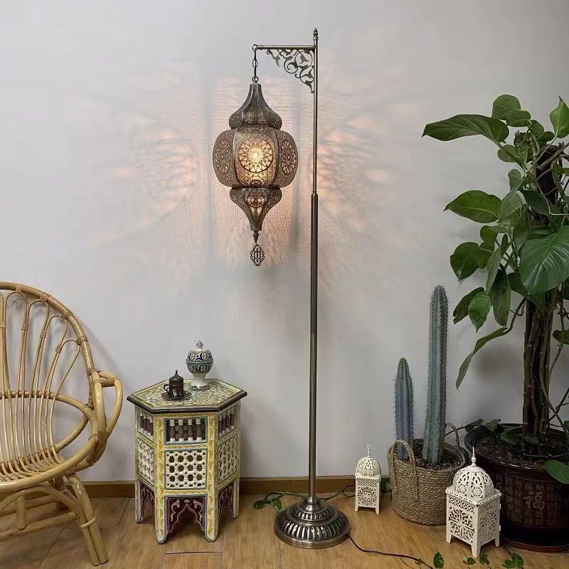 Moroccan Metal Chain Lantern Lamp - 4 Seasons Home Gadgets