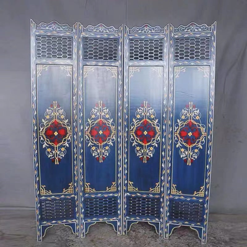 Morocco Panel Solid Wood Folding Room Divider - 4 Seasons Home Gadgets