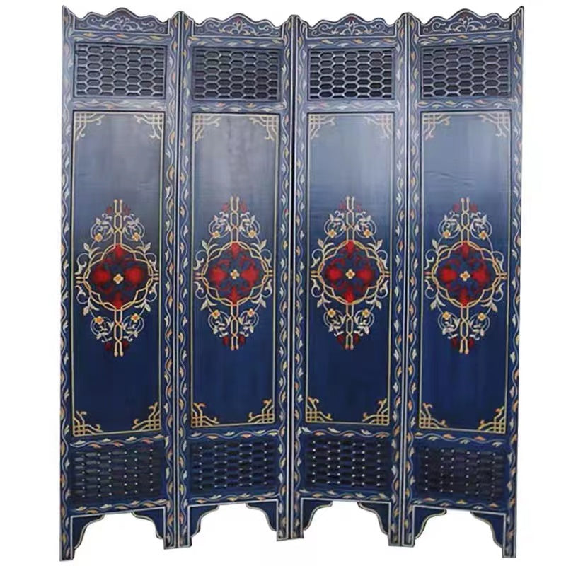 Morocco Panel Solid Wood Folding Room Divider - 4 Seasons Home Gadgets