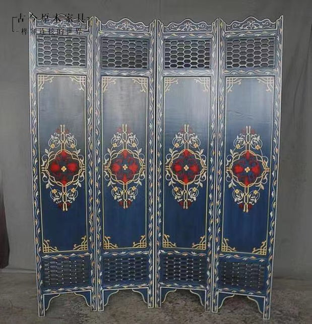 Morocco Panel Solid Wood Folding Room Divider - 4 Seasons Home Gadgets