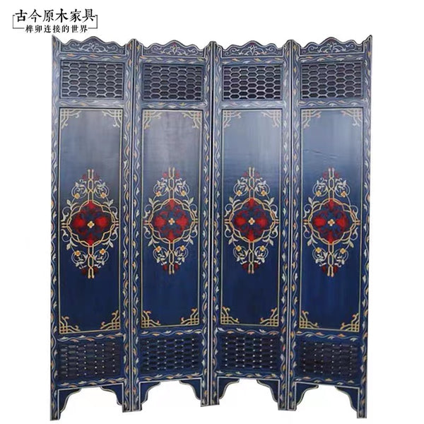 Morocco Panel Solid Wood Folding Room Divider - 4 Seasons Home Gadgets