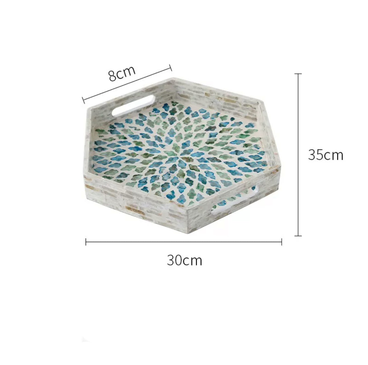 Mother Of Pearl Deco Storage Tray - 4 Seasons Home Gadgets