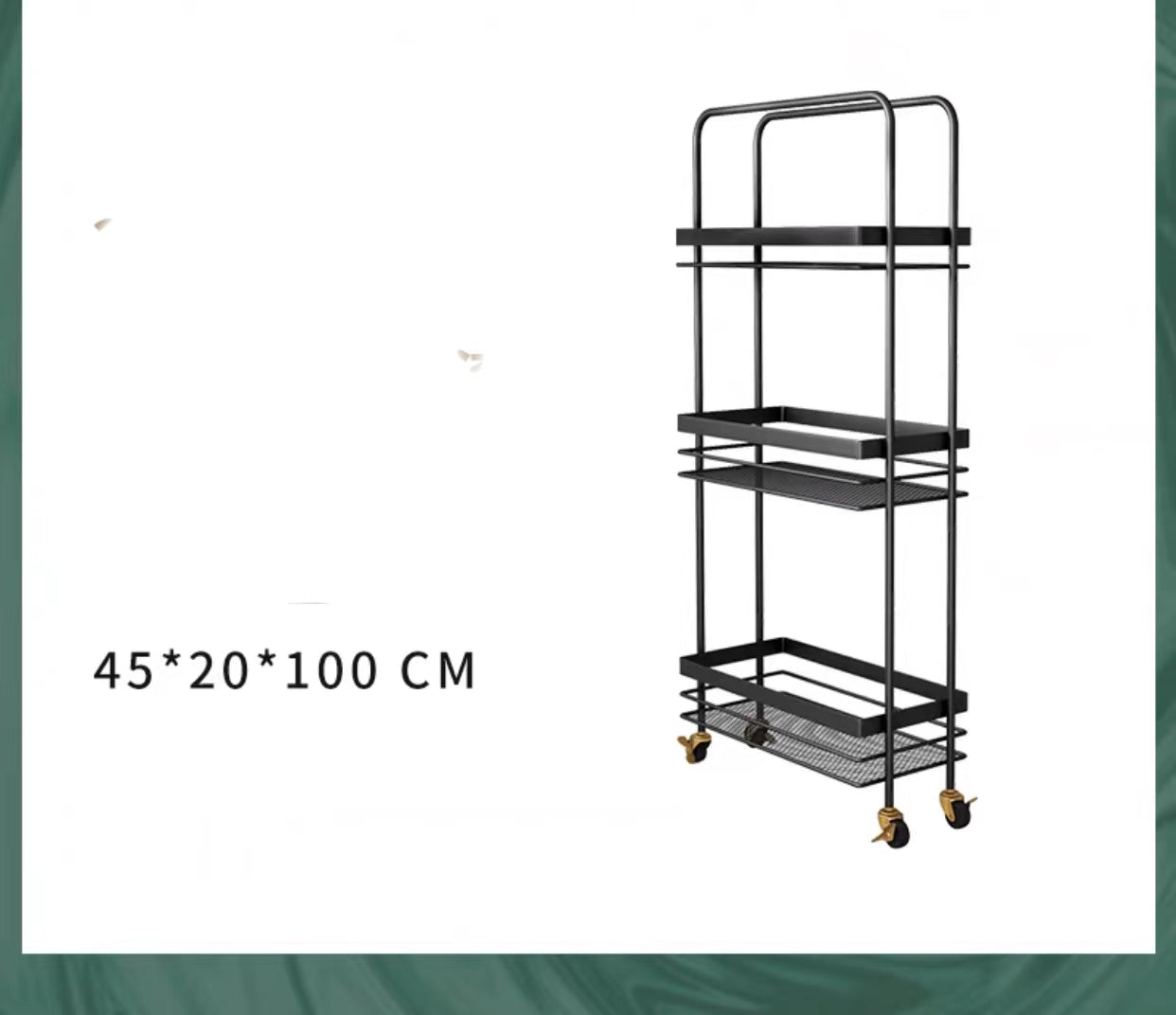 Narrow Shelving Unit Tower With 3 Baskets - 4 Seasons Home Gadgets