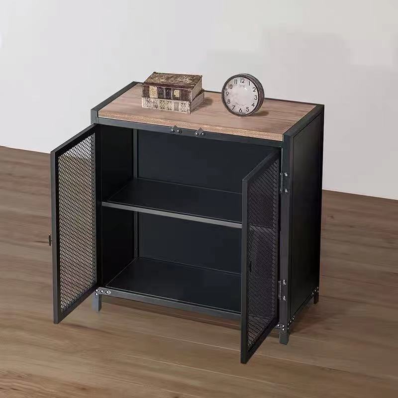 Natural Metal Nightstand - 4 Seasons Home Gadgets