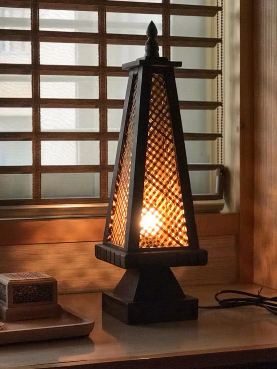 Natural Rattan Mesh Table Lamp - 4 Seasons Home Gadgets