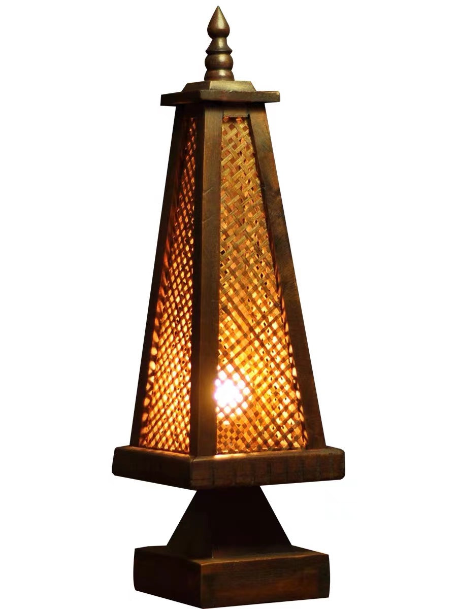 Natural Rattan Mesh Table Lamp - 4 Seasons Home Gadgets