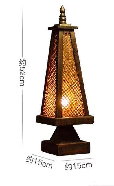 Natural Rattan Mesh Table Lamp - 4 Seasons Home Gadgets