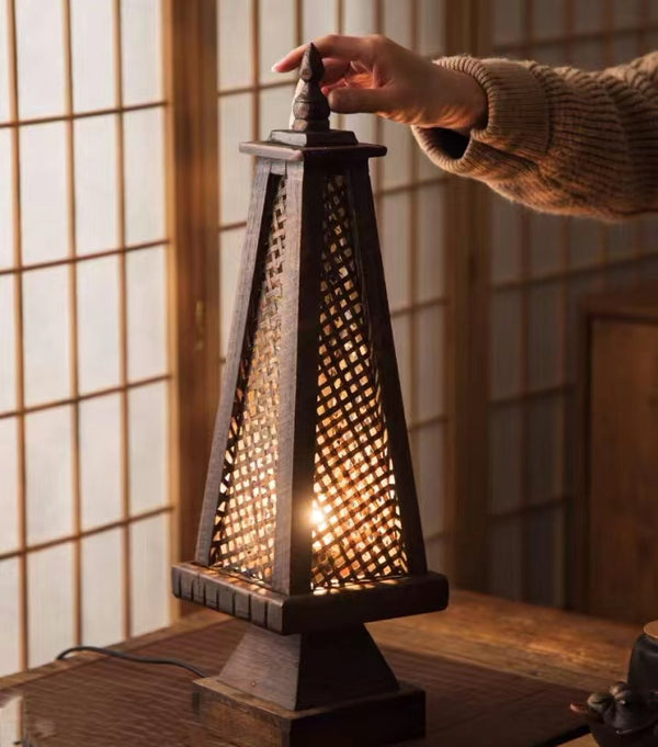 Natural Rattan Mesh Table Lamp - 4 Seasons Home Gadgets