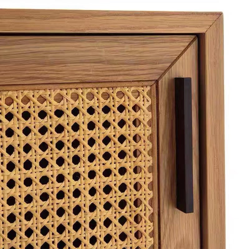 Nethe 2 Door Faux Rattan  Accent Cabinet - 4 Seasons Home Gadgets