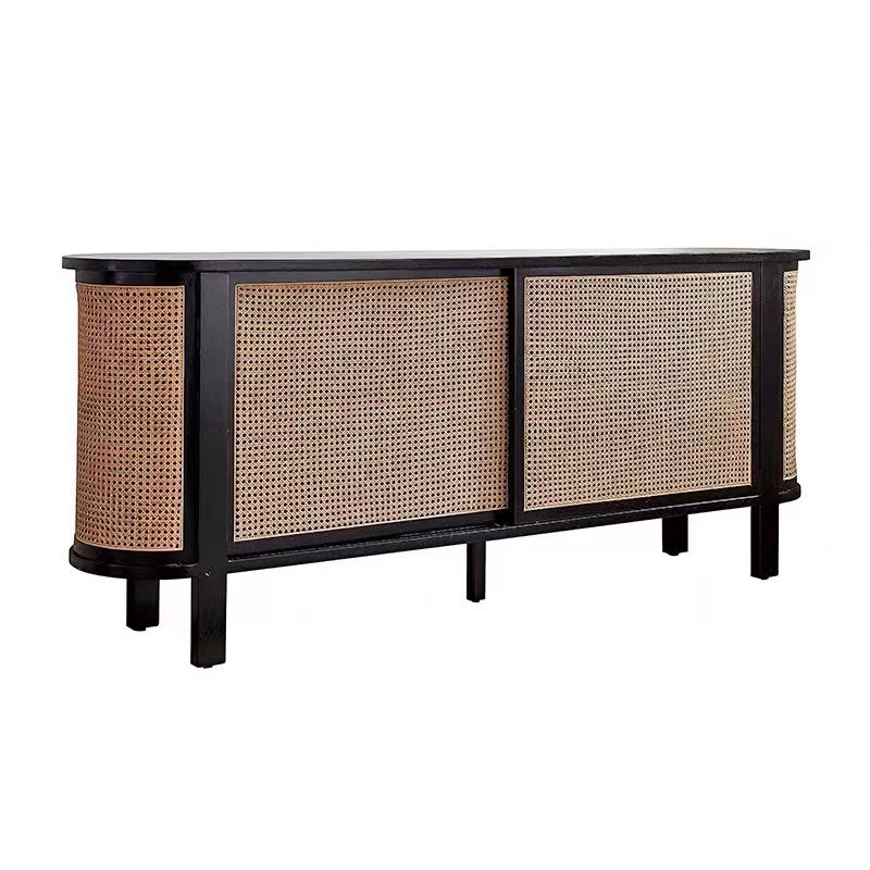 Nethe Mesh Wide Wood Sideboard - 4 Seasons Home Gadgets