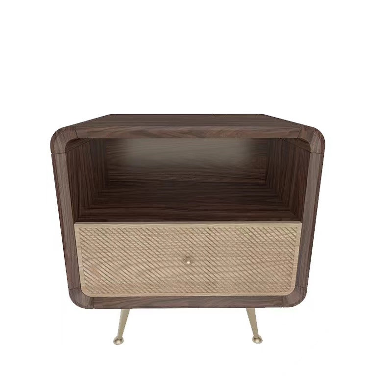 Nico Pine Wood Drawer Nightstand - 4 Seasons Home Gadgets