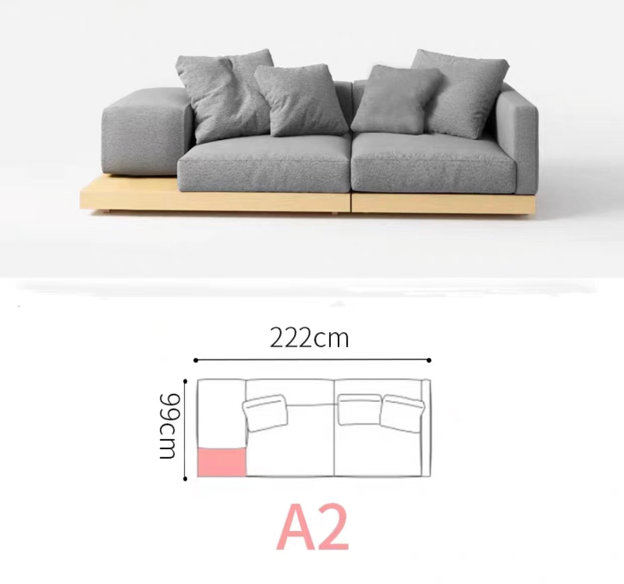 Niemi Wide Sectional Sofa - 4 Seasons Home Gadgets