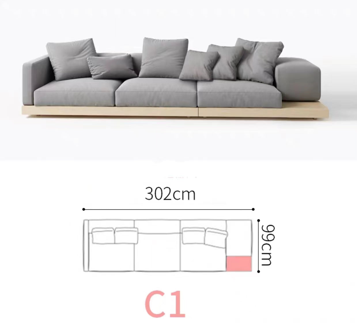 Niemi Wide Sectional Sofa - 4 Seasons Home Gadgets