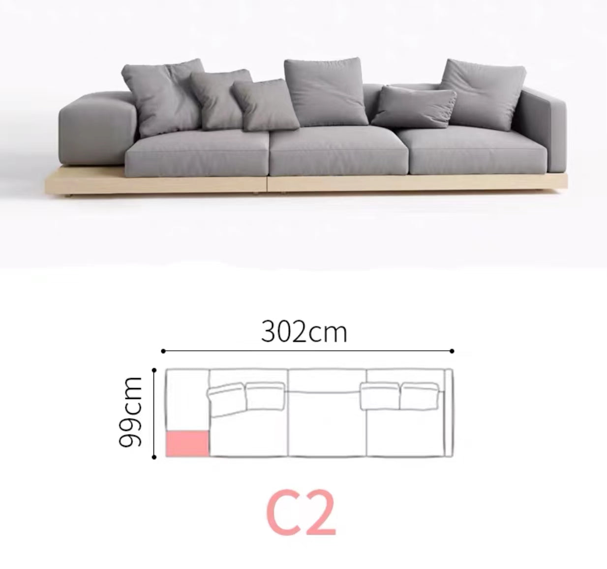 Niemi Wide Sectional Sofa - 4 Seasons Home Gadgets