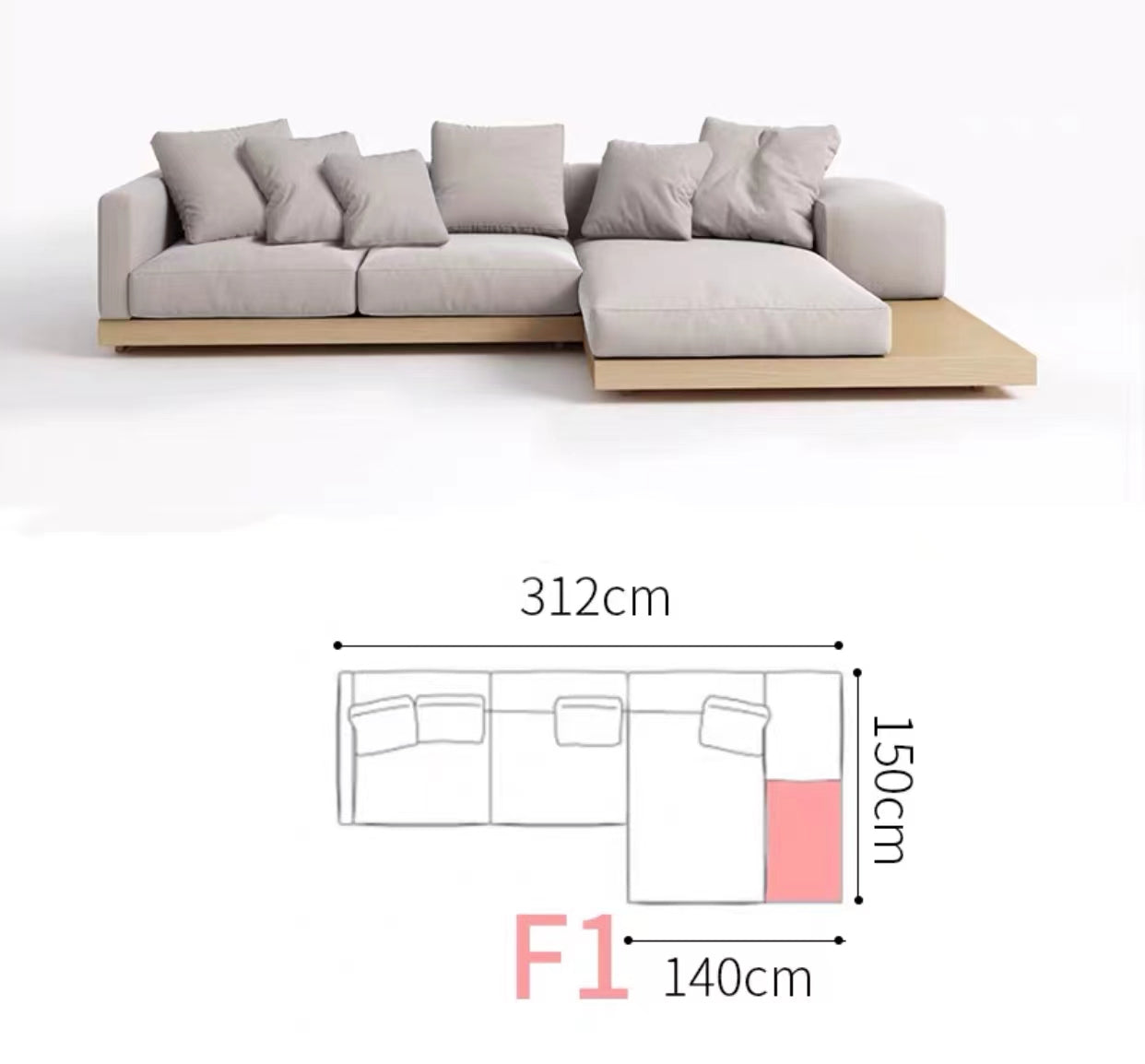 Niemi Wide Sectional Sofa - 4 Seasons Home Gadgets