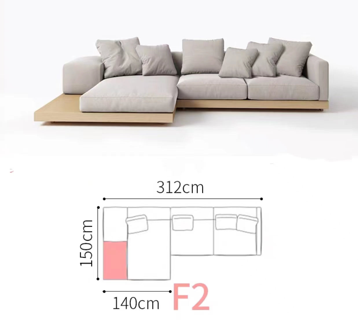 Niemi Wide Sectional Sofa - 4 Seasons Home Gadgets