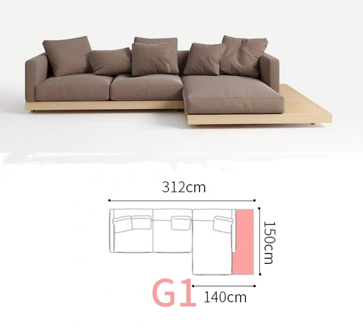 Niemi Wide Sectional Sofa - 4 Seasons Home Gadgets