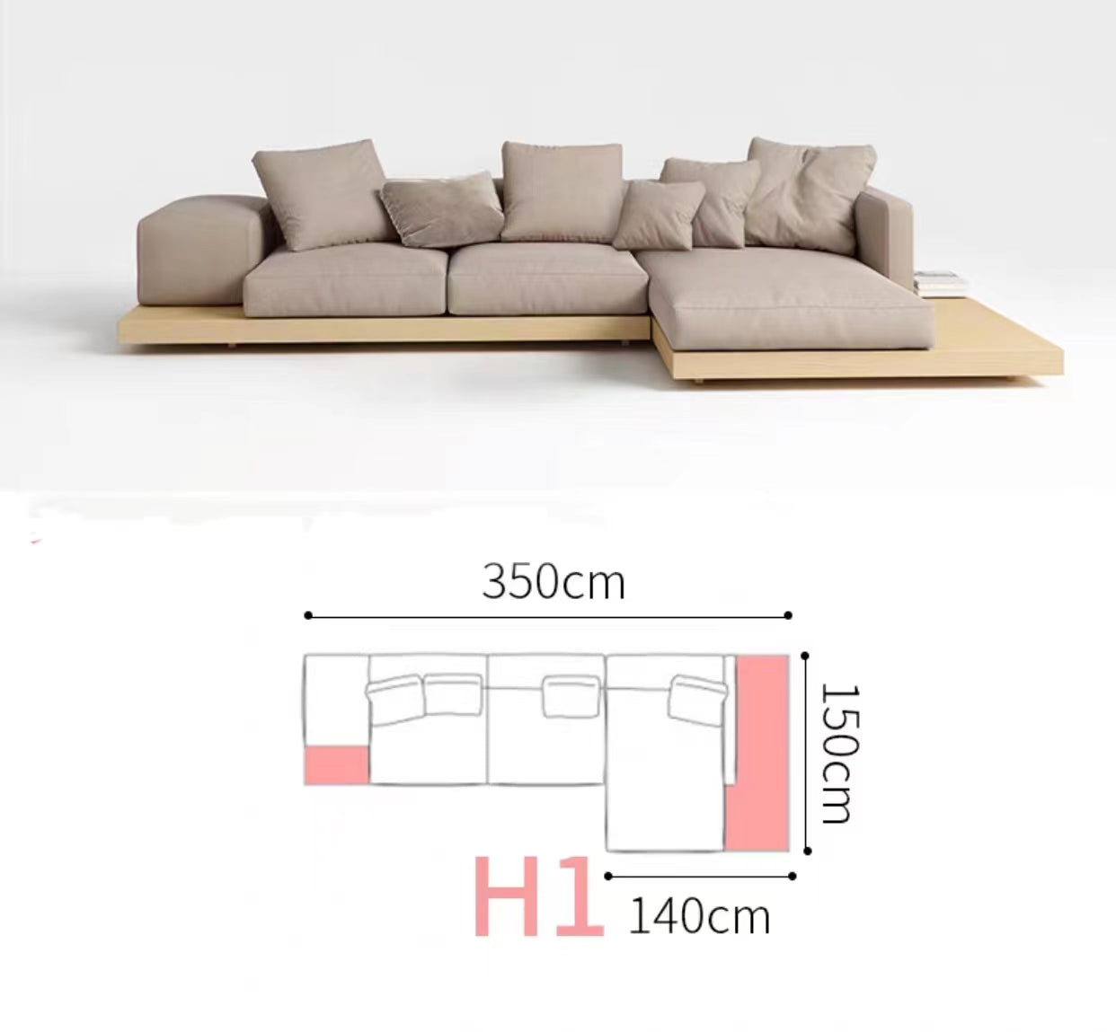 Niemi Wide Sectional Sofa - 4 Seasons Home Gadgets