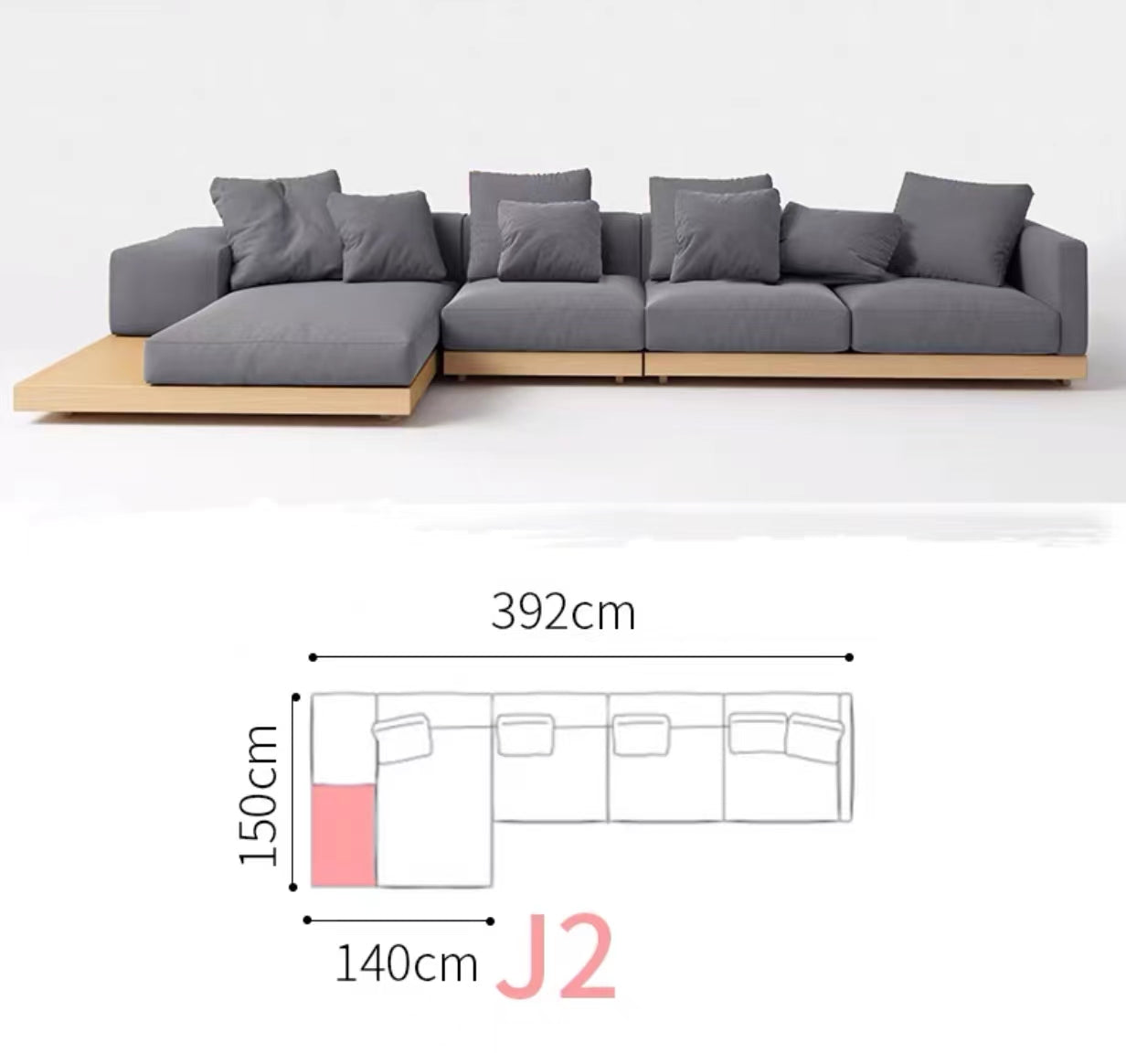 Niemi Wide Sectional Sofa - 4 Seasons Home Gadgets