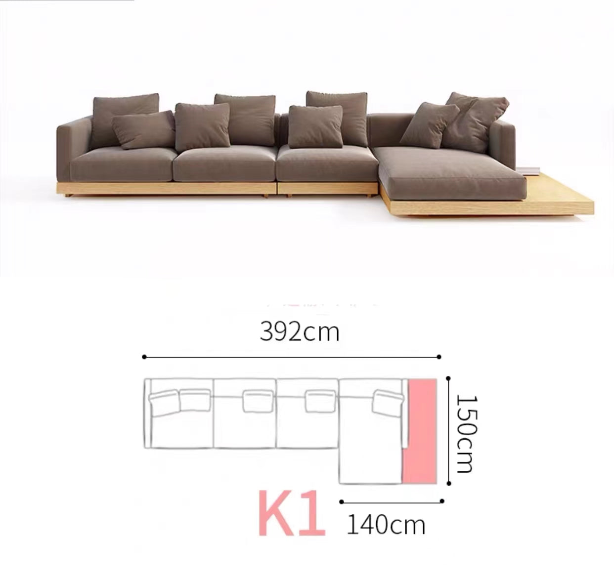 Niemi Wide Sectional Sofa - 4 Seasons Home Gadgets